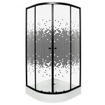 Pixel Black 90 íves zuhanykabin zuhanytálcával fotó