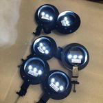 6 darab Szolár ereszcsatorna / kerítés fény 3 LED-del - fekete fotó