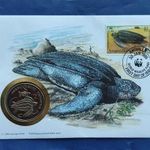 ANGUILLA WWF 30.ÉVFORDULÓ! TEKNŐSBÉKA! ÉRMÉS BORÍTÉK BÉLYEGGEL! UNC! RITKA! fotó