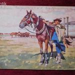 HORTOBÁGY - CSIKÓS AZ ITATÓNÁL / SZIGNÁLT - 1941 fotó