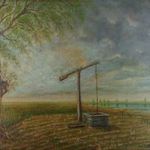 0M335 Pege László : Gémes kút a Tisza mellett 1943 fotó