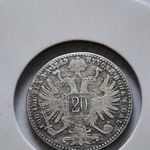 20 kr.-1869- osztrák típus - ritka évszám ! SZÉP ! ! NMÁ-1 ft ! fotó