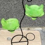 Álló kovácsoltvas gyertyatartó fotó
