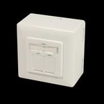 Logilink Cat.6 fali konnektor, 2x RJ45 árnyékolt, hátsó dobozzal, fehér (NP0006A) (NP0006A) fotó