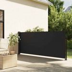 fekete behúzható oldalsó napellenző 117 x 300 cm fotó