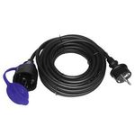 Virone 321592 H07RN-F 3x1, 5mm2 IP44 16A 250V 3500W fekete gumi 20m csapfedeles kültéri hosszabbító fotó