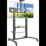 Techly ICA-TR230 multimédia állvány és gurulóállvány Fekete Lapos panel Gurulós multimédia állván... fotó