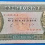 1992 -es 1.000 Forint-os "D" betűjeles bankó ropogós papíron!!! Ritkább !!! EF(L1945) fotó