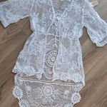 Olasz fehér csipke kimono vagy strand köntös Új ************** fotó