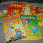 Képregények - Rózsaszín Párduc, Tom és Jerry, Micu, Huckleberry Finn, Csip-csup csodák 6 db fotó