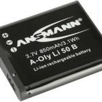 LI-50B Olympus kamera akku 3, 7V 850 mAh, Ansmann fotó
