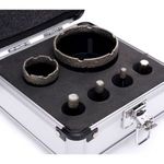 ÚJ KD11226 IPARI MINŐSÉGŰ GYÉMÁNTSZEMCSÉS KORONAFÚRÓ LYUKFÚRÓ SZETT 5 db-os CSEMPE GRÁNIT MÁRVÁNY fotó