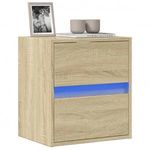 sonoma tölgy színű fali TV-szekrény LED-ekkel 41x31x45 cm fotó