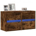 2 db füstös tölgy fali TV-szekrény LED-ekkel 41 x 31 x 45 cm fotó