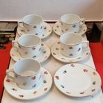 ZSOLNAY PORCELÁN TEÁS CSÉSZE 5 DB ÉS 6DB TÁNYÉR fotó