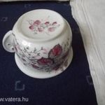 Régi vastag porcelán kézzel festett komacsésze fotó