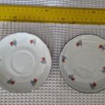 2 db régi német porcelán virágos csészealj fotó