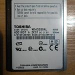 Toshiba 60gb. 1.8" zif laptop hdd szinte új fotó