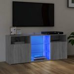 szürke sonoma színű LED-es TV-szekrény 120 x 30 x 50 cm fotó