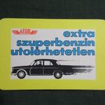 Kártyanaptár, ÁFOR benzinkút, motorolaj, grafikai, autó, 1972 (1) fotó