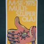 Kártyanaptár, ÁFOR, Agip, benzinkút, motor olaj, grafikai, 1975 (1) fotó