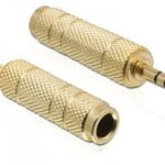 DeLock Adapter Stereo plug 3.5 mm 3 pin Stereo jack 6.35 mm 3 pin metal 65360 Kiegészítő, Kellék... fotó