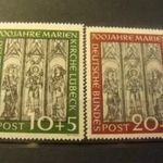 Német használatlan** sor 1951 MI 139-40 kat.ár 220 euro fotó