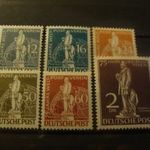 Nyugat-Berlin 1949 használatlan** sor 1 márka nélkül MI 35-41 kat.ár 670 euro fotó