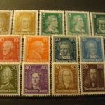 Német használatlan* sor 1926 MI 385-397 /**kat.ár 1100.-euro / fotó
