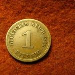 Német bronz 1 pfennig 1906 E fotó