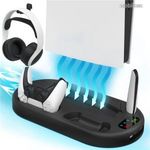 SONY Playstation 5 (PS5) konzol-hoz hűtő, Állvány, Kontroller töltőállomás, Állítható hűtőventilá... fotó