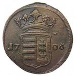 Magyarország, II. Rákóczi Ferenc X poltura 1706 - ÁTVÉSETT ÉVSZÁM VF+ fotó