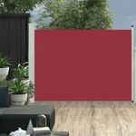 piros behúzható oldalsó teraszi napellenző 100 x 500 cm fotó