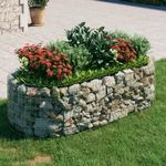 horganyzott vas gabion magaságyás 200x100x50 cm fotó