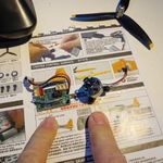 400 mm fesztávú rc repülőhöz távirányító vevő és Brushless motor, propeller fotó