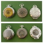 3db gyönyörű retro régi működőképes mechanikus zsebóra 1FT NMÁ fotó