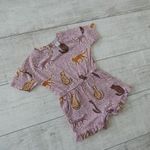 TU lila-pöttyös leopárdos playsuit 1, 5-2 év fotó