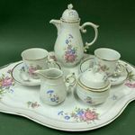 Hollóházi porcelán Hajnalka mintás 2 szem. kávéskészlet - Capuccino-s vagy csokoládés készlet fotó