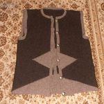 Tiroli barna gyapjú kötött női mellény L/XL fotó