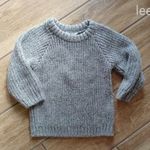 104-es szürke kötött pulcsi pulóver lánynak, vagy fiúnak fotó