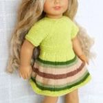 Kötött babaruha szett American Girls, Götz, Designa Friend és hasonló alkatú 45 cm-es babára 5 fotó