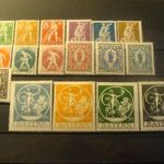 Bayern használatlan* sor 1920 / 2 1/2 márka csak 1 féle/ MI 178-195 /leírás/ fotó