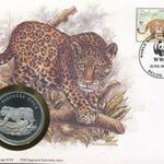 Belize Világ Vadvédelmi Alap 30. évford. Érmés boríték bélyeggel. Jaguár fotó