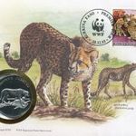Felső Volta Világ Vadvédelmi Alap 30. évford. Érmés boríték bélyeggel.Gepárd fotó