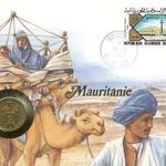 Mauritánia Érmés boríték bélyeggel. fotó