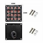 18028 16 LED-es négyzet alakú stroboszkóp - E-jeles - 12-24V W13891-6 fotó