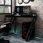 fekete ZZ-lábú gamer asztal 90 x 60 x 75 cm fotó