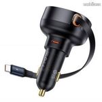 BASEUS ENJOYMENT PRO szivargyújtós töltő / autós töltő - FEKETE - 20V/1.5A, 60W, QC, SCP, FCP, PD... fotó