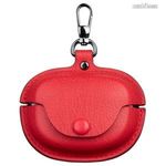 Bose QuietComfort Ultra, PU bőr védőtok TWS fülhallgató-hoz, Karabiner, Töltőnyílás, Piros fotó