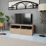 tölgyfa színű faforgácslap TV szekrény 95 x 35 x 36 cm fotó